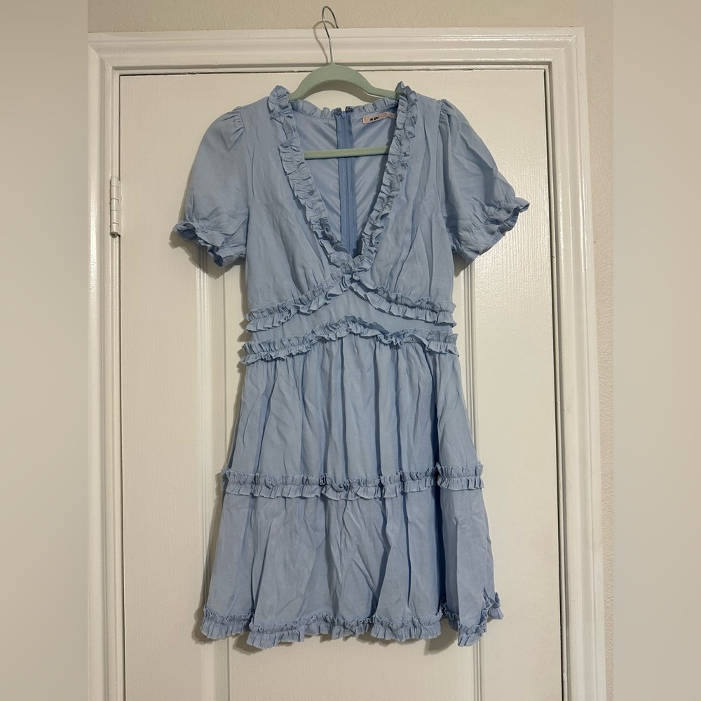 Light Blue Ruffled Dress